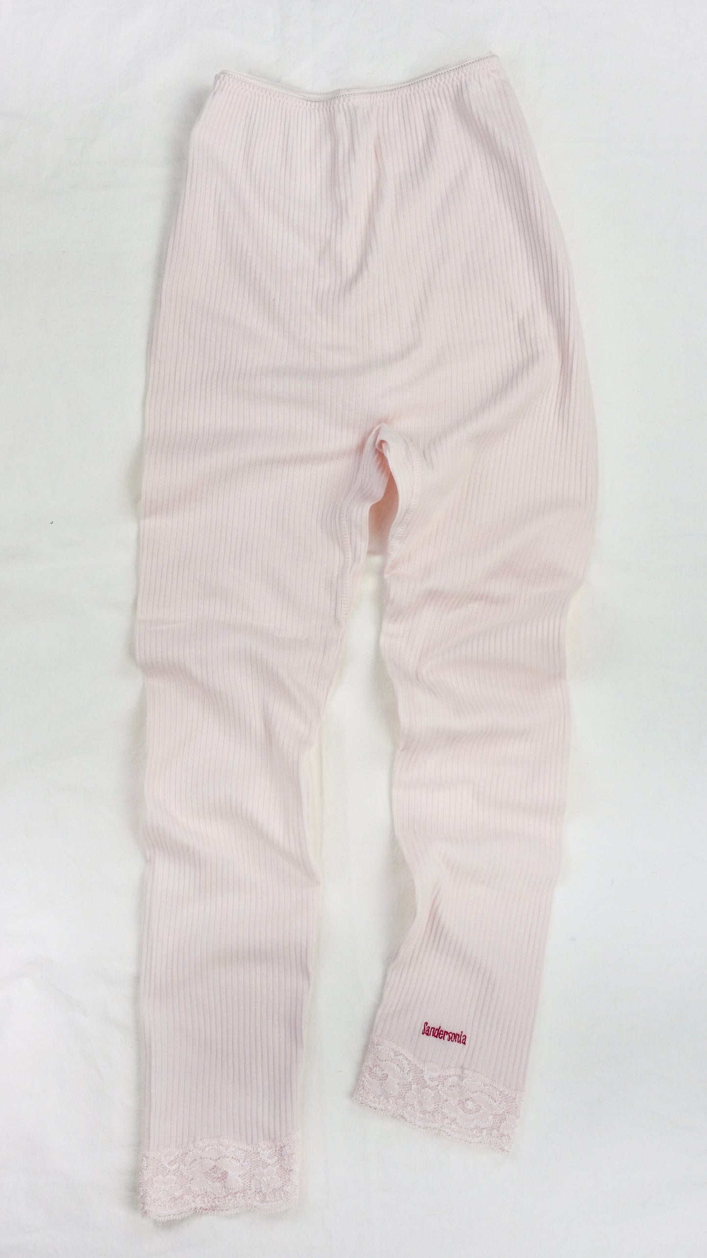 Rib & lace pants